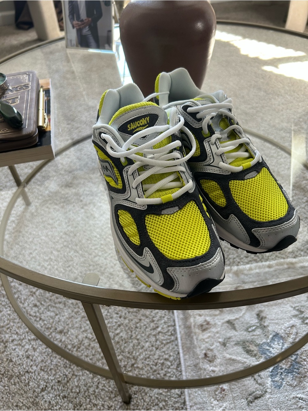 Saucony Neon Yellow Athletic Sneakers New without box